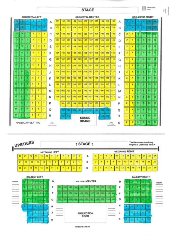 Venue Seating Charts – Ridgefield Symphony Orchestra